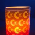 tealight_linedither_lit.jpg Commodore Tea light lithophane for candles or LEDs