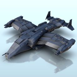 49.jpg STL file Palaemon spaceship 23 - Battleship Vehicle SF Science-Fiction・3D printable design to download