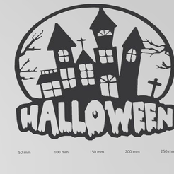 Screenshot-2023-09-29-232929.png STL file Wandtattoo Halloween Gruselhaus・3D printer model to download