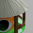 3.png Round Birdhouse: Hut Style!