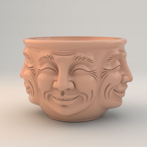 Pot-Faces-of-Joy-Multi-Face-Smiling-Planter-STL-for-3D-Printing-3.jpg Pot Faces of Joy - Multi-Face Smiling Planter STL for 3D Printing