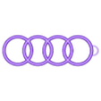 Audi key chain.STL Стильный 4-кольцевой брелок для ключей в стиле Audi-Style