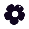 Unicolor.stl Porte-clés fleur minimaliste