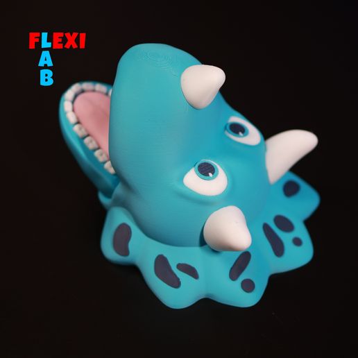 flexi-3d-file.jpg Dino hand puppet Trizeratops | Dinosaur puppet - Flexi LAB