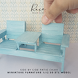Side-by-Side-Patio-Chair-Miniature-Furniture-9.png Miniature Side by Side Patio Chair, Miniature Double Chair Bench with Table, Mini Outdoor furniture