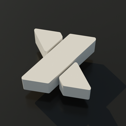 Felix_X.png Stylized X (Ready for 3D Printing!)