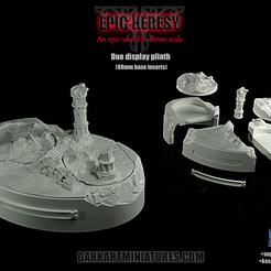 EH-duo-display-plinth.png 3D file Epic Heresy: 'Duo' display plinth・3D print design to download