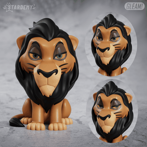 Scar Chibi 2 Models Lion King Easy Print