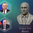 01.jpg 3D Sculpture of Vladimir Putin 3D printable model