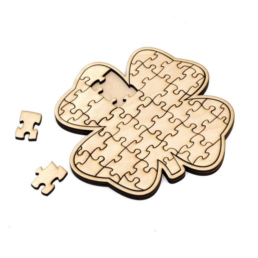 Four Leaf Clover/Shamrock Puzzle Template with Building Tray