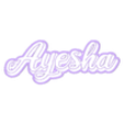 text_frame.stl "Ayesha" Name Script Lightbox, Led lamp