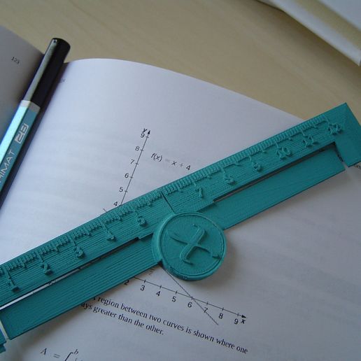 math_x_1.jpg Download STL file Bookmark Ruler Print in Place with Math Icon | Vtau Design • 3D print template, VtauDesign