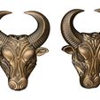 2.jpg Taurus Zodiac Pendant – Bull Head Jewelry – CNC & 3D Print Ready – No Undercuts STL