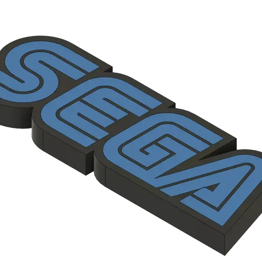SEGA Logo | 3D Printable STL 3D model preview
