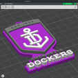 Fremantle-4.png AFL Fremantle keychain badge printable and renderable
