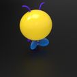 untitled.4.68.jpg Bee character plastic Toy 3d Printable Model