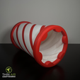 candycanelayingdown.png Candy Cane Vase (Vase/Cookie Jar/Christmas Decor) - Support Free