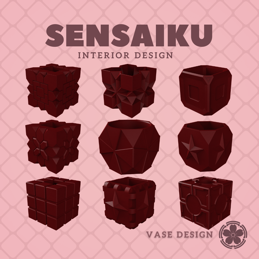 Custom Vase Design Cube Collection 04: Personalized Forms for Miniature and Modern Spaces - Ikebana Home Decoration for Modern Diorama