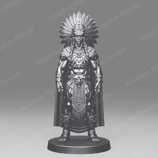 Tezcatlipoca STL Files, Aztec God Warrior 3D Print, Fantasy Miniature, Tabletop RPG Boss, Resin & FDM Digital Download