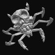 skull-spider-50mm-tabletop-miniature-in-2-poses-for-3d-printing-3d-model-stl (6).jpg Skull Spider 28mm scale for Tabletop Adventures