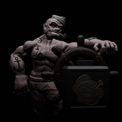 2.jpg Скачать файл STL popeye the sailor man - 3D Printing • Модель для 3D-печати, ronnie_yonk