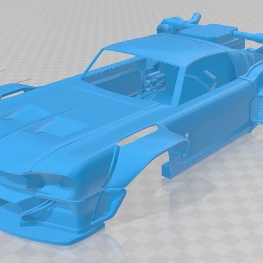 Mustang Future Printable Body Car - 3D model önizlemesi