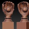 fggygtyu.jpg MLB - Baseball gloves trophy statue destop - 3D print