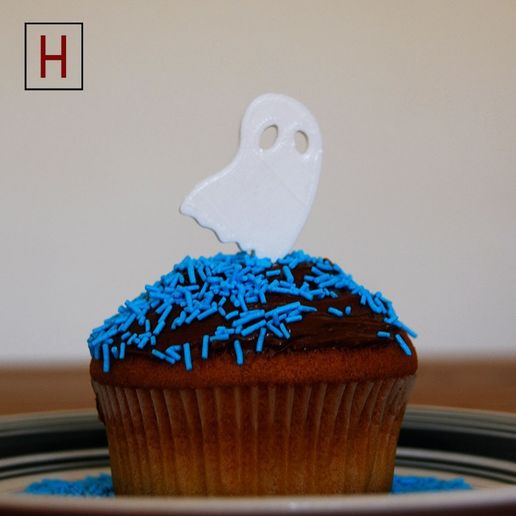 Cults - Topper - Ghost logo.jpg Download STL file Night of the living muffins • 3D printer design, InSpace