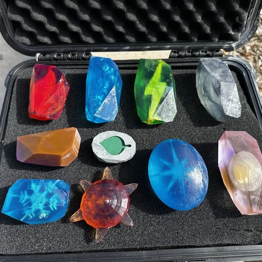 BUNDLE: All Pokemon Evolution Stones 3D model