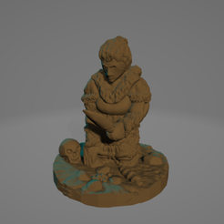 Paleolithic-Ancestor-Worshipper.png STL file Paleolithic Ancestor Worshipper・3D printing template to download