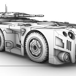 Oo { | U220 Kharon APC for tabletop games, primary marines, space soldiers, armoured vehicle