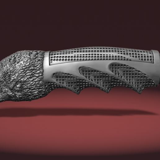 Eagle Head Knife Handle 3D Model - 3D model önizlemesi