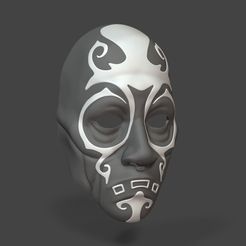 2.jpg STL file Deat Eater Mask Mascara Mortifago・Model to download and 3D print