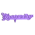 Rhapsody_key_chain_V2.stl Rhapsody logo and key chain