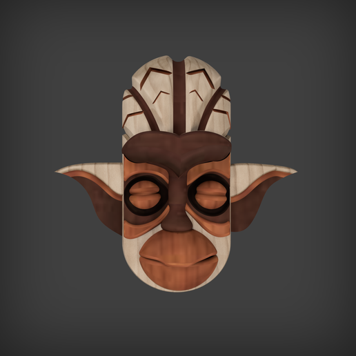 tiki Yoda 3D model