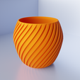 cup-2-lucky.png Elegant Curved Vase - 3D Printable Model