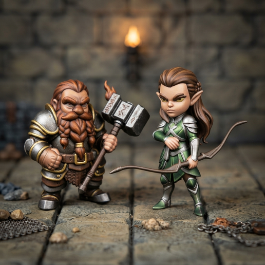 Elfo & Enano Chibis