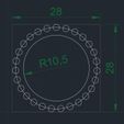 RADON medidas.jpg Бесплатный STL файл RADON -o-o- Nest plectrum / pick for playing electric guitar・Модель 3D-принтера для скачивания