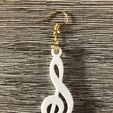 IMG_1795.jpg Free STL file Musical note earrings・3D printable design to download