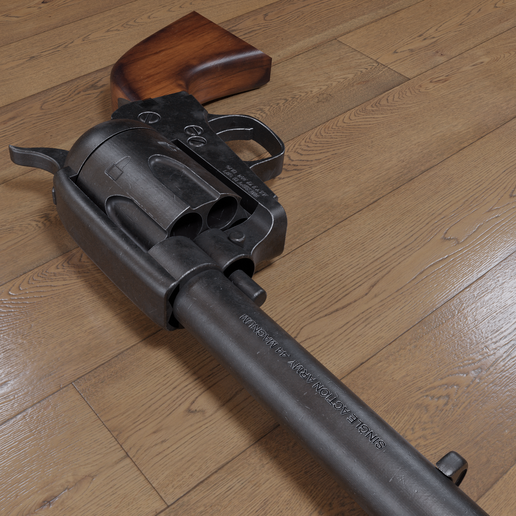 🤠 Colt Single Action Army Revolver .45 (PropGun) 1/1 Size・ STL