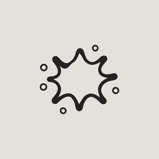 Minimalist Soap Splash Stencil Wall Art