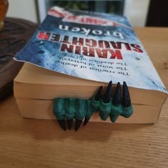 20221010_094242.jpg STL file Monster Claws Bookmark (No Support)・Model to download and 3D print