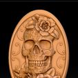calaC.jpg Skull brooch. gothic jewelry.