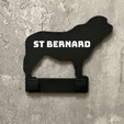 86-St-Bernard-hook-with-name.png ST Bernard dog lead hook STL FILE