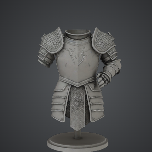 Medieval Knight Armour Bust – Detailed Plate Armour