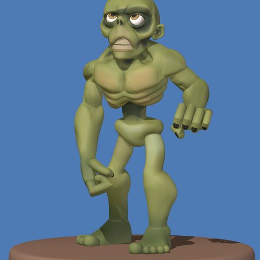 Zombie Cartoon STL - 3D Miniature for Printing | Stylized Character for Painting