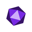 Icosahedron.stl Platonic Solids with Tray