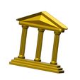 Fluted-Double-sided-ornament-book-ends-Greek-key-pillar-Greek-Parthenon-relief-11.jpg Vintage pattern fluted pillars ornament Parthenon relief decor 3D print model