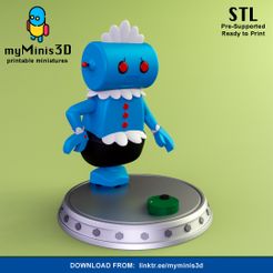 001_Robotina_Color.jpg STL file Cute Rosie Robot - (Robotina) FanToy | 3D print models.・3D print model to download, My_Minis_3D