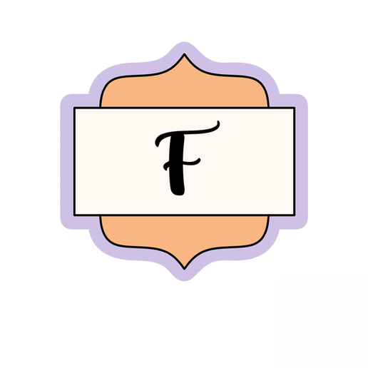 Custom Letter Frame Cookie Cutter STL – Alphabet Plaque 3D Print File